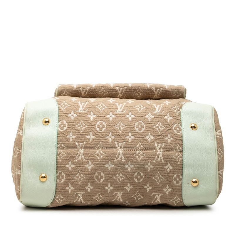 Louis Vuitton Monogram Savia Cabas GM Tote Shoulder Beige Green Canvas Leather — view 3