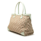 Louis Vuitton Monogram Savia Cabas GM Tote Shoulder Beige Green Canvas Leather — view 2