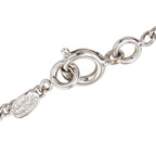 Chanel CC Logo Necklace Silver and Black Metal — view 5