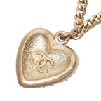 Chanel CC Logo Heart Motif Bracelet Gold and Black Plated Faux Pearls and — view 4
