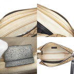 Gucci Diamante Clutch Beige Black Leather — view 9