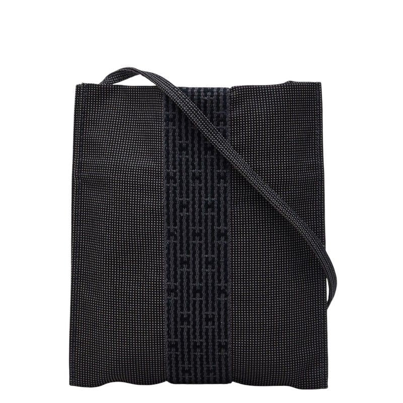 Hermes Her Line Crossbody Shoulder Bag Pochette Gray Canvas