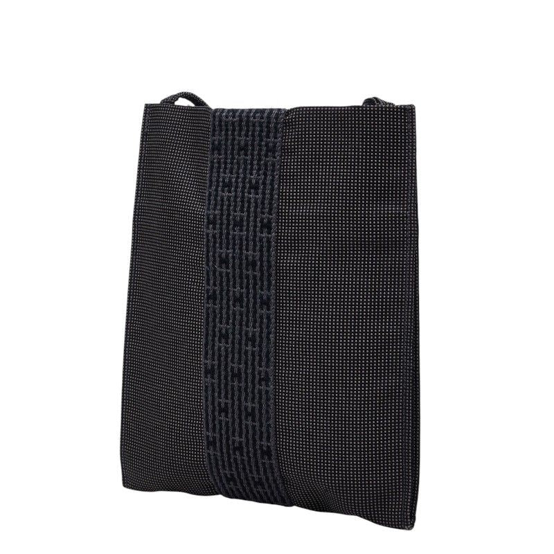 Hermes Her Line Crossbody Shoulder Bag Pochette Gray Canvas — view 2