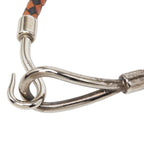 Hermes Jumbo Bracelet Silver Brown Metal Leather — view 3