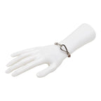 Hermes Jumbo Bracelet Silver Brown Metal Leather — view 6