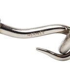 Hermes Jumbo Bracelet Silver Brown Metal Leather — view 4