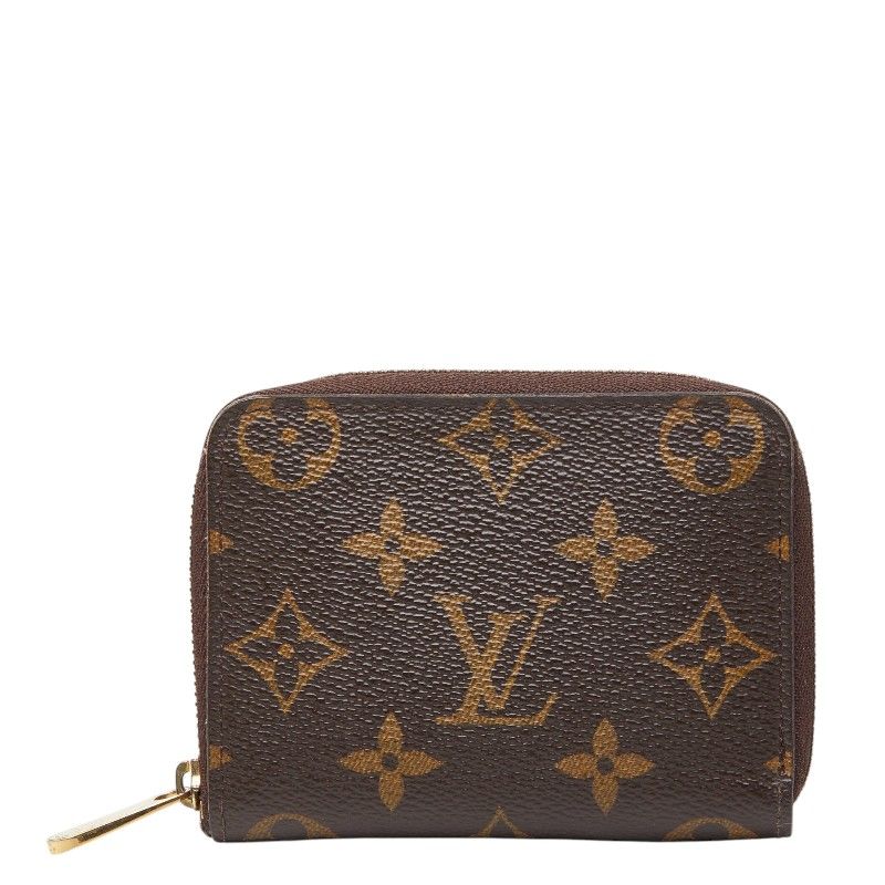 Louis Vuitton Monogram Zippy Coin Case Brown Leather