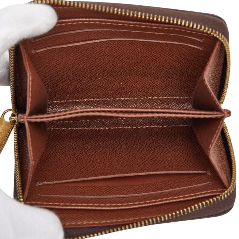 Louis Vuitton Monogram Zippy Coin Case Brown Leather — view 6