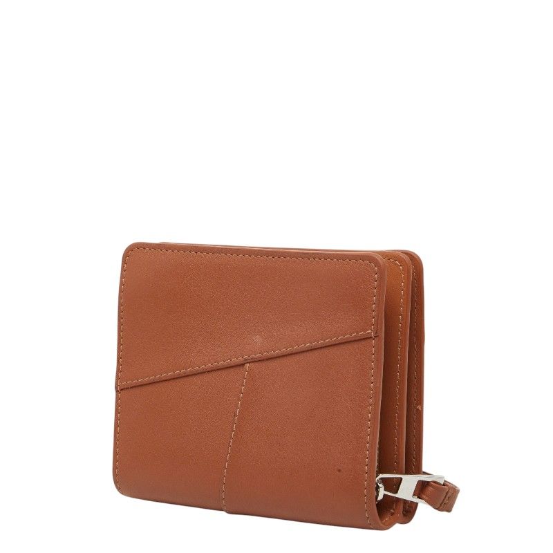 Loewe Anagram Puzzle Compact Bifold Wallet Brown Leather — view 2