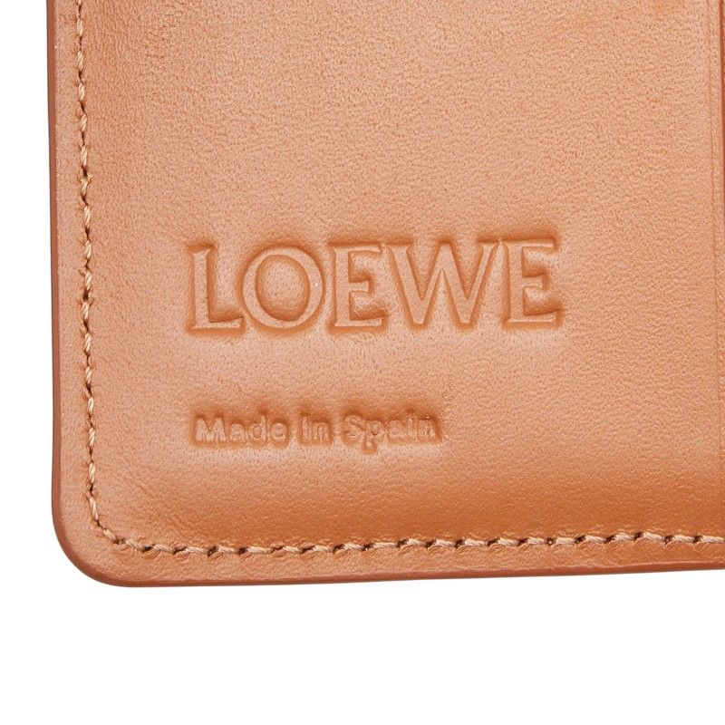 Loewe Anagram Puzzle Compact Bifold Wallet Brown Leather — view 9