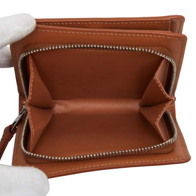 Loewe Anagram Puzzle Compact Bifold Wallet Brown Leather — view 8