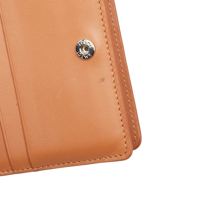 Loewe Anagram Puzzle Compact Bifold Wallet Brown Leather — view 6