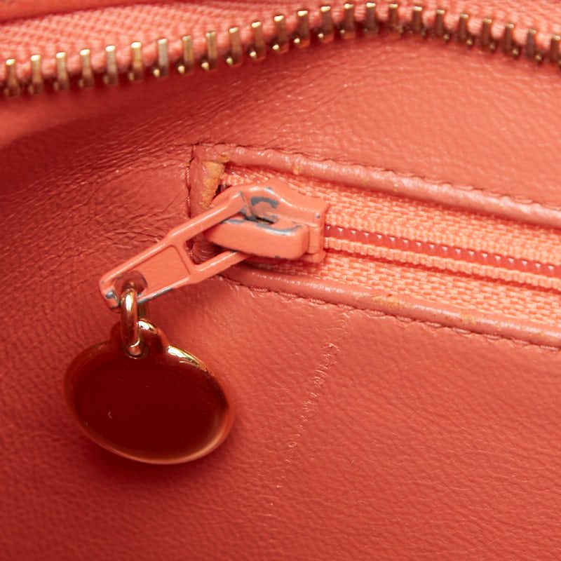 Chanel Quilted CC Logo Reissue Tote Orange Caviar Leather — view 9