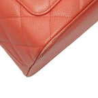 Chanel Quilted CC Logo Reissue Tote Orange Caviar Leather — view 5