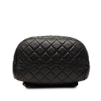 Chanel Quilted CC Logo Backpack Black Lambskin — view 3