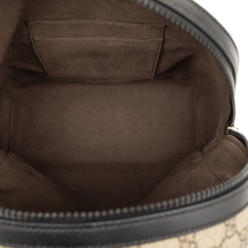 Gucci GG Supreme Backpack Beige Black Leather — view 4