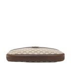 Gucci Vintage GG Supreme Clutch Pre Owned 004 115 Beige Brown Leather — view 3