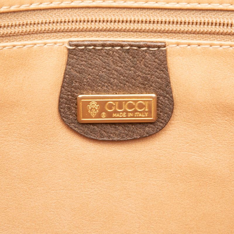 Gucci Vintage GG Supreme Clutch Pre Owned 004 115 Beige Brown Leather — view 5