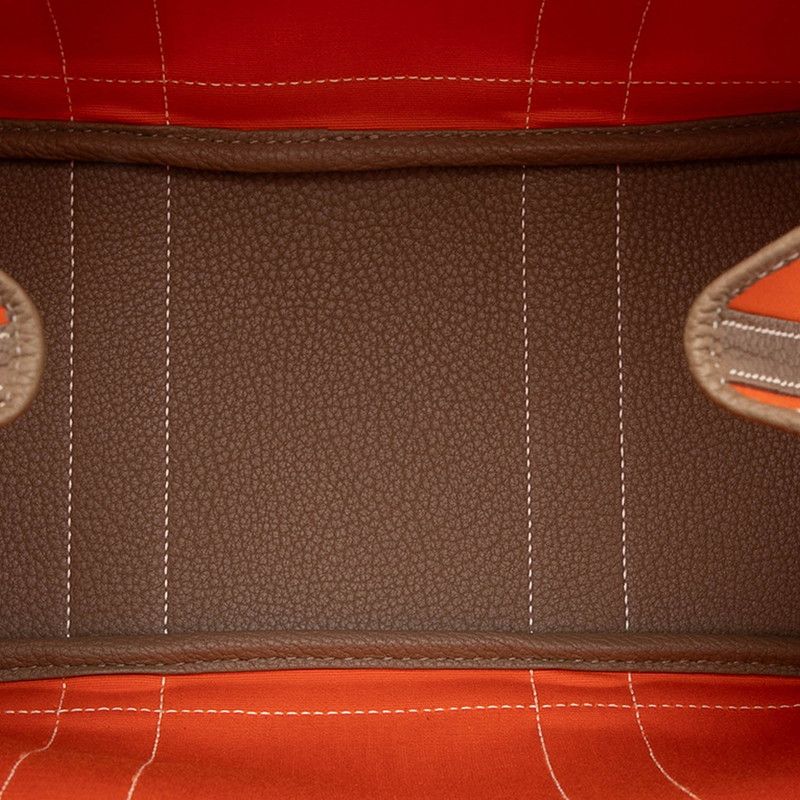 Hermes Garden Party TPM Tote Orange Etoupe Toile Officier Negonda — view 4