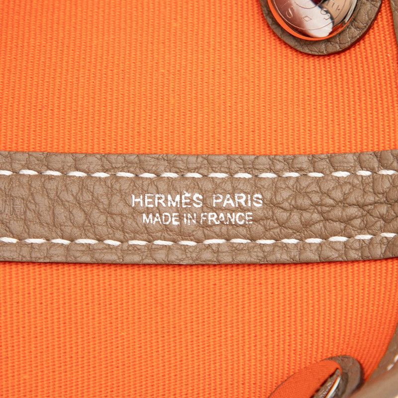 Hermes Garden Party TPM Tote Orange Etoupe Toile Officier Negonda — view 5