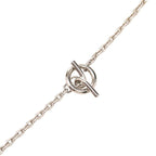 Hermes Chaine D'ancre Necklace Silver Brown Metal Vulcanium — view 5