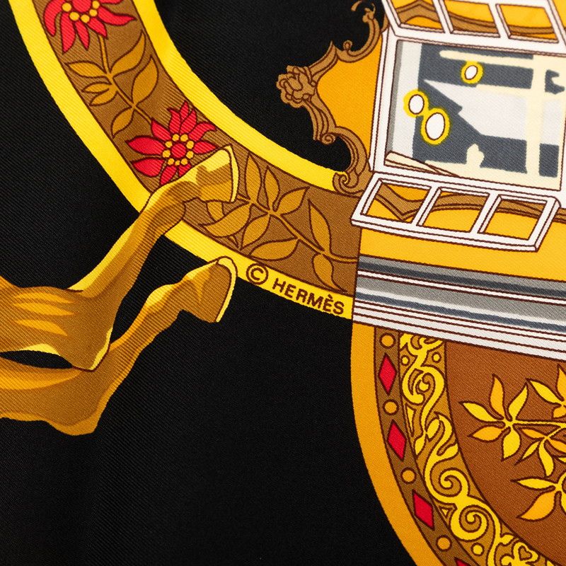 Hermes in Salzburg Log Scarf Twilly Black Multicolor Silk — view 9