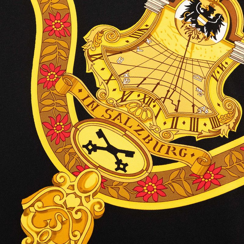 Hermes in Salzburg Log Scarf Twilly Black Multicolor Silk — view 3