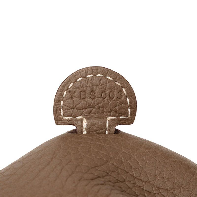 Hermes Evelyne TPM Shoulder Bag Etoupe Navy Taurillon Clemence — view 6