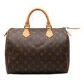 Louis Vuitton Monogram Speedy 30 Mini Boston Bag Brown Leather