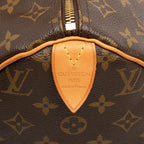 Louis Vuitton Monogram Speedy 30 Mini Boston Bag Brown Leather — view 5