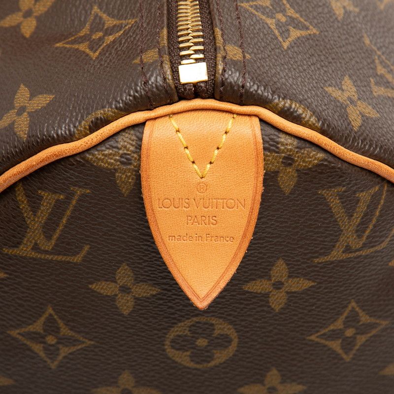 Louis Vuitton Monogram Speedy 30 Mini Boston Bag Brown Leather — view 5