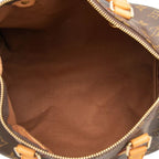Louis Vuitton Monogram Speedy 30 Mini Boston Bag Brown Leather — view 4