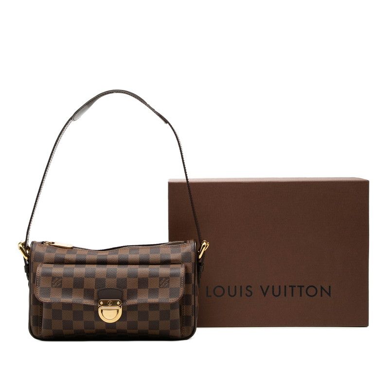 Louis Vuitton Damier Ravello GM Shoulder Bag Brown Leather — view 7
