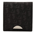 Dior Oblique Jacquard Bifold Wallet Black Nylon Leather