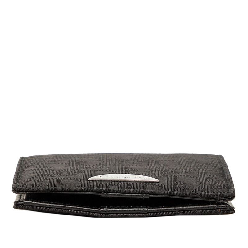 Dior Oblique Jacquard Bifold Wallet Black Nylon Leather — view 3