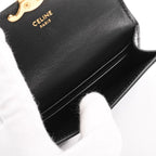 Celine Card Case Holder with Triomphe Flap — view 5