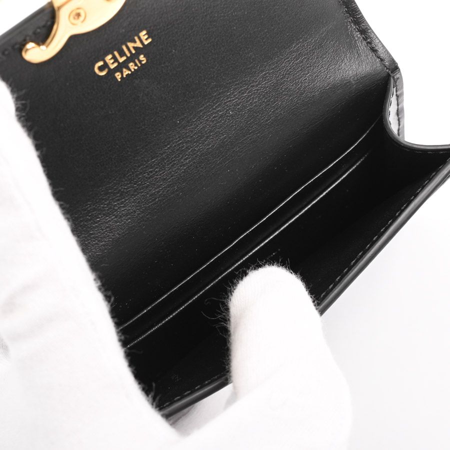 Celine Card Case Holder with Triomphe Flap — view 5