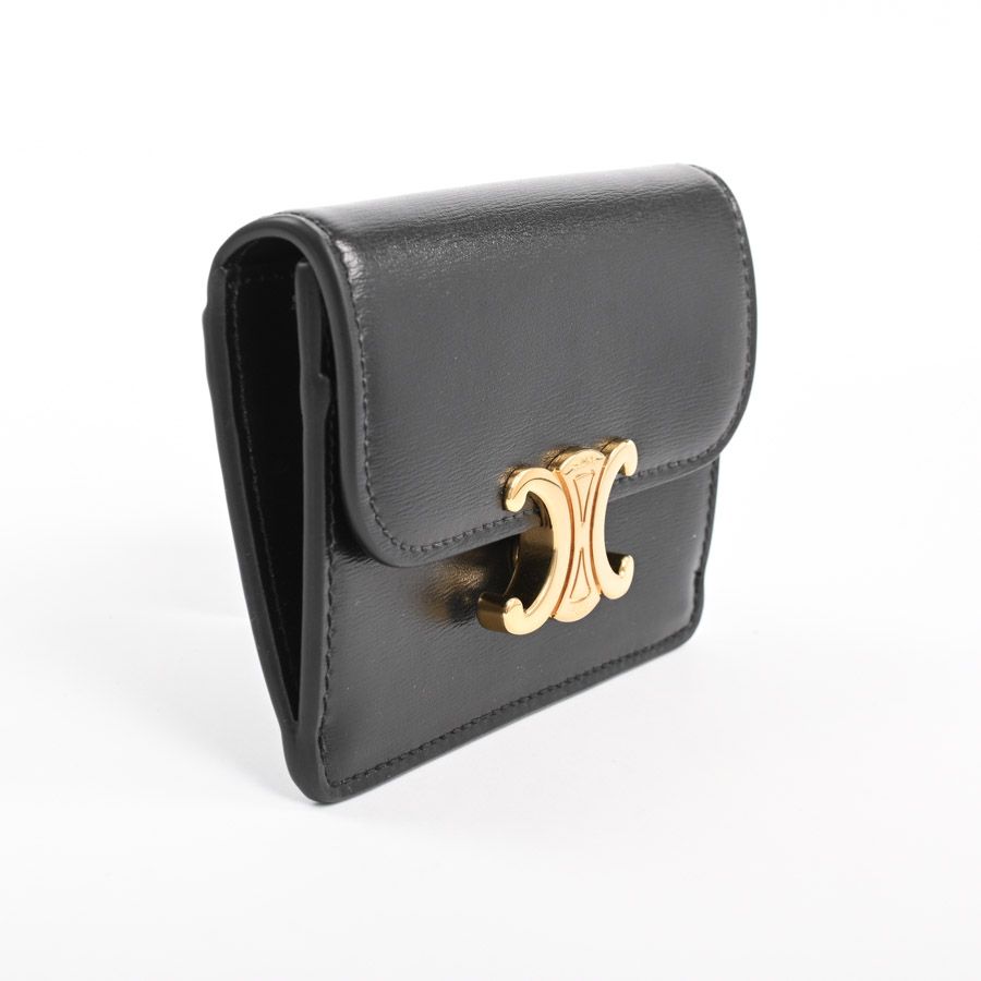 Celine Card Case Holder with Triomphe Flap — view 2