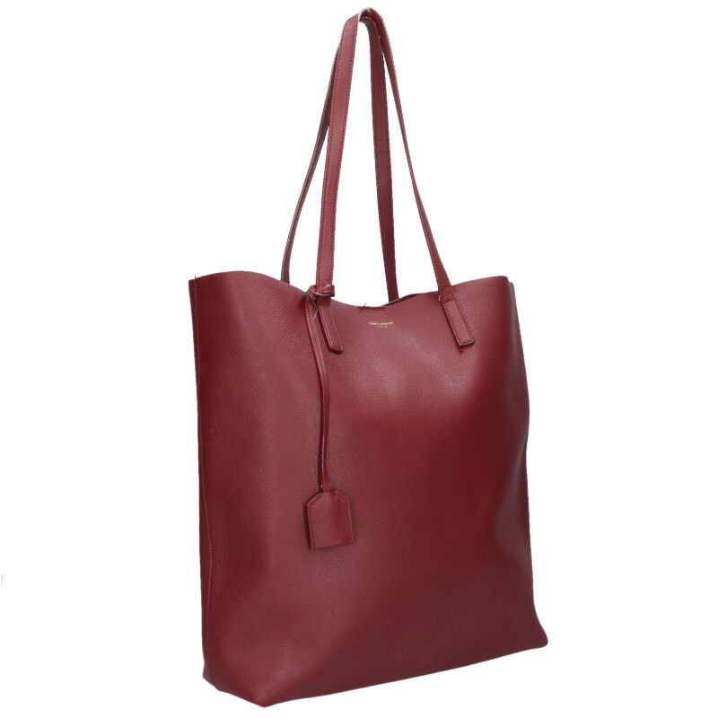 Saint Laurent Paris North South Logo Printed Shopping Leather Tote