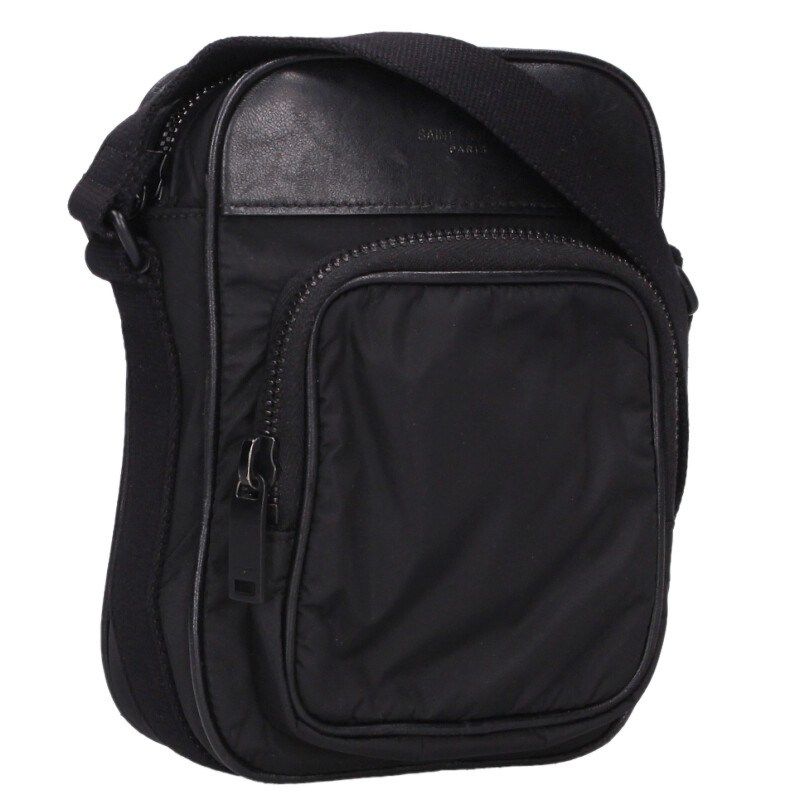 Saint Laurent Paris Nylon Leather Mini Shoulder