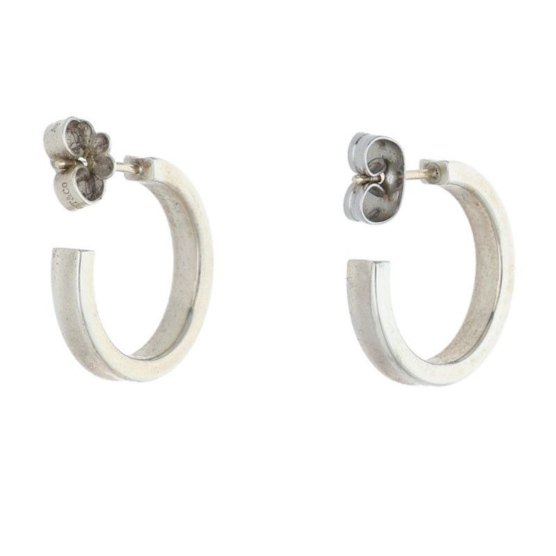 Tiffany & Co Silver Hoop Earrings — view 2