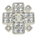 Chanel CC Logo Rhinestone Brooch