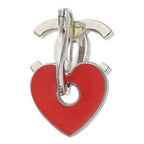 Chanel CC Logo Heart Motif Single Pierced Earrings — view 2