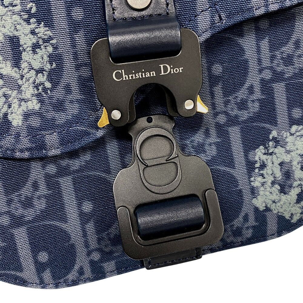 Dior Oblique Gallop Canvas Shoulder Bag Navy — view 6