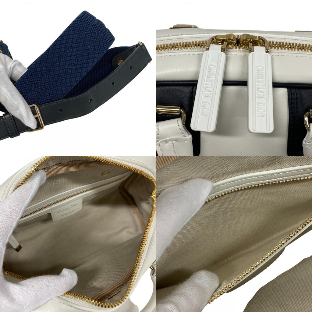 Dior Bow Sling Bag Vibe Leather Mini Boston White — view 7