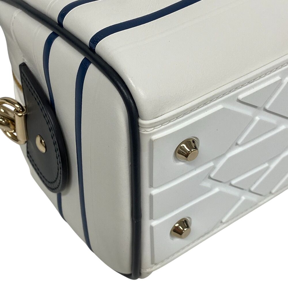 Dior Bow Sling Bag Vibe Leather Mini Boston White — view 4