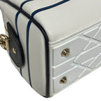 Dior Bow Sling Bag Vibe Leather Mini Boston White — view 4