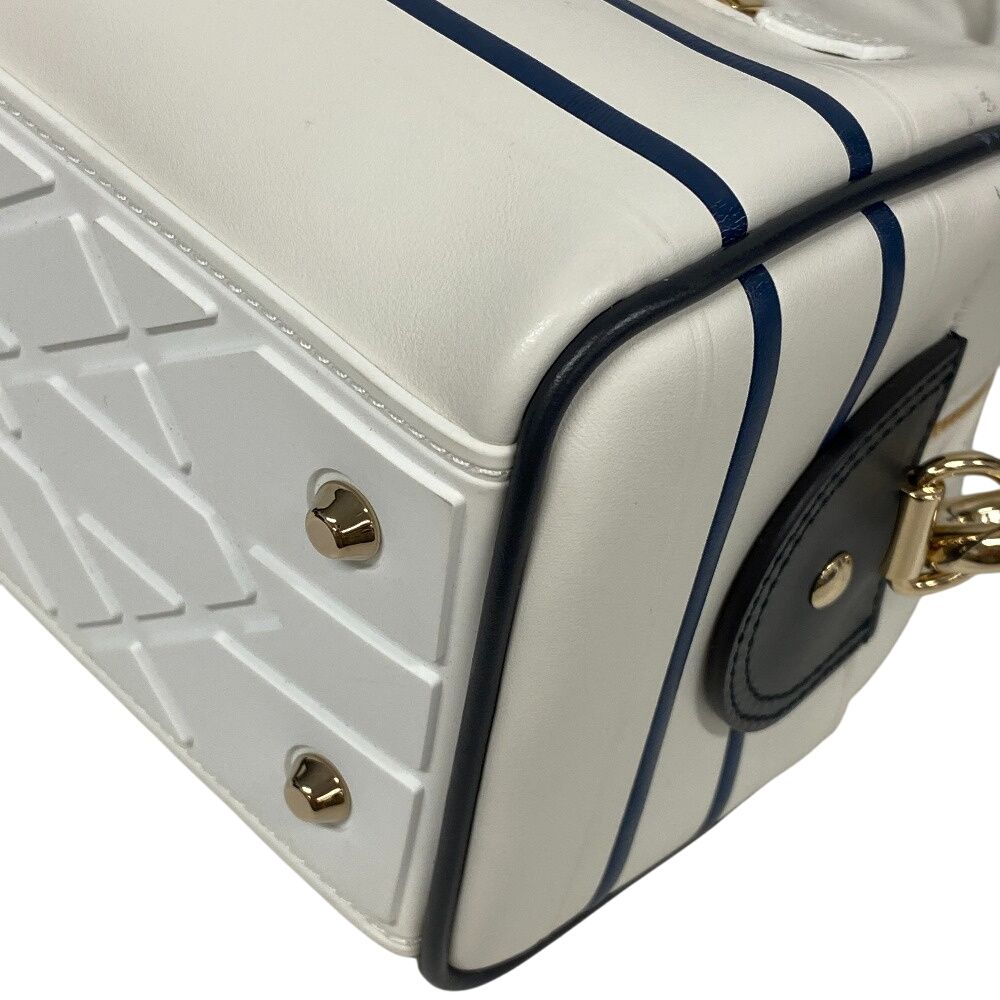 Dior Bow Sling Bag Vibe Leather Mini Boston White — view 3