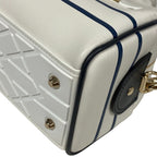 Dior Bow Sling Bag Vibe Leather Mini Boston White — view 3