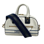Dior Bow Sling Bag Vibe Leather Mini Boston White